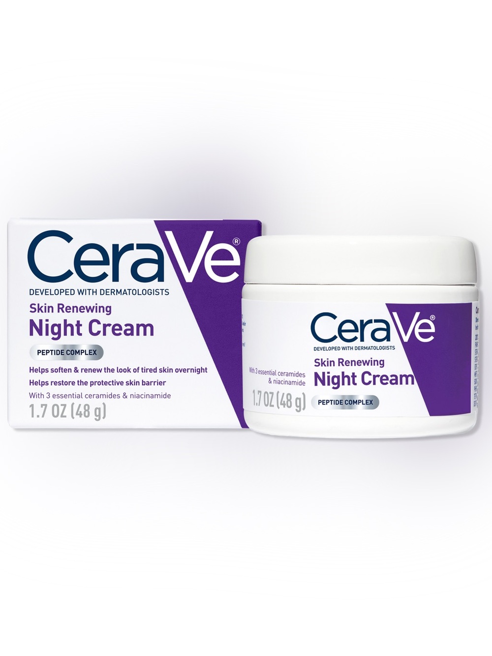 CeraVe Skin Renewing NIGHT CREAM Peptide Complex, Size 1.7 oz - New in Box